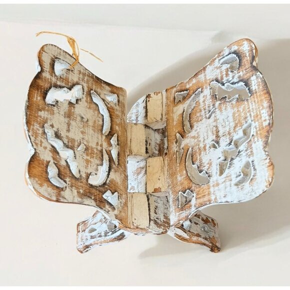 Handcrafted Rustic Wood Quran Stand Book Holder Folding Carved Decorative - Picture 4 of 11